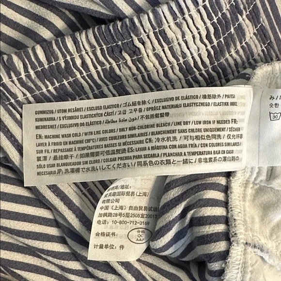 Abercrombie & Fitch Blue & White Striped Romper XS | Summer Beach Mini Romper - Picture 12 of 12